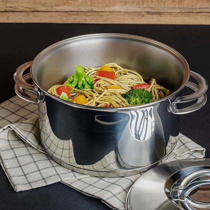 Imagem de Jogo de Panelas Tramontina Aço Inox Fundo Triplo Solar 3 Peças