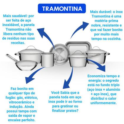 Imagem de Jogo de Panelas Tramontina Allegra 7Pçs Ref: 65650170
