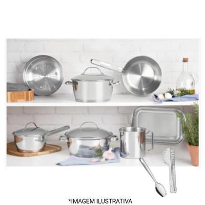 Imagem de Jogo de Panelas Tramontina Allegra Com Pegador e Colher 9Pçs