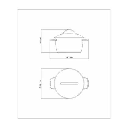 Imagem de Jogo De Panelas Tramontina Allegra Em Aço Inox Com Fundo Triplo E Tampas De Inox 2 Peças