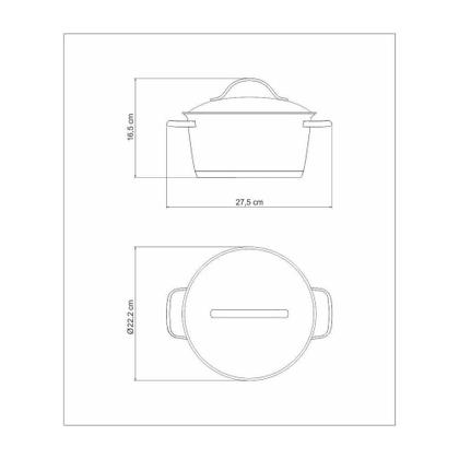 Imagem de Jogo De Panelas Tramontina Allegra Em Aço Inox Com Fundo Triplo E Tampas De Inox 2 Peças