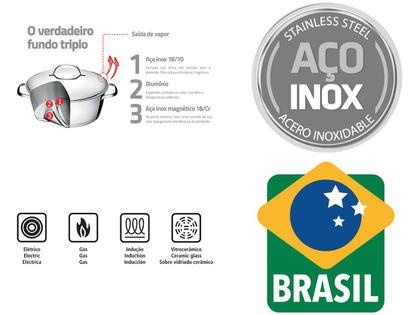 Imagem de Jogo de Panelas Tramontina Allegra Inox