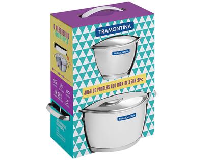 Imagem de Jogo de Panelas Tramontina Allegra Inox