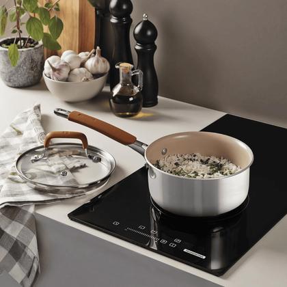 Imagem de Jogo de Panelas Tramontina Antiaderente Cerâmico 4 Peças Fogão Indução Inox Romagna