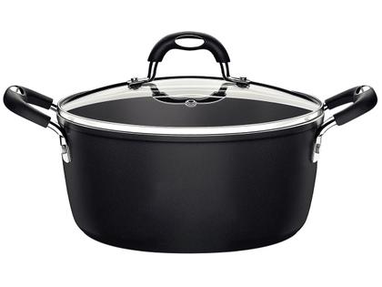 Imagem de Jogo de Panelas Tramontina Antiaderente de Alumínio Preta 5 Peças Mônaco