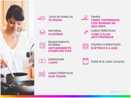 Imagem de Jogo de Panelas Tramontina Antiaderente