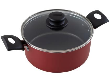 Imagem de Jogo de Panelas Tramontina Antiaderente de Alumínio Vermelho 4 Peças Turim