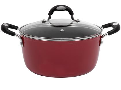 Imagem de Jogo de Panelas Tramontina Antiaderente de Alumínio Vermelho 5 Peças Mônaco