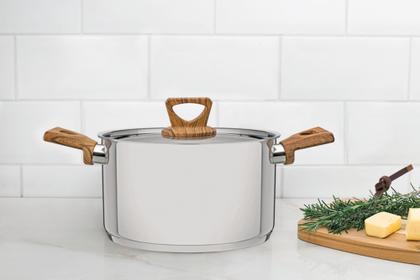 Imagem de Jogo de Panelas Tramontina Brava Antiaderente em Aço Inox com Fundo Triplo Cabos e Alças com Acabame