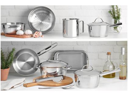 Imagem de Jogo de Panelas Tramontina Inox 10 Peças Allegra