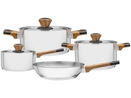 Imagem de Jogo de Panelas Tramontina Inox Fundo Triplo 4 Peças Brava