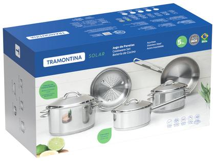Imagem de Jogo de Panelas Tramontina Inox Fundo Triplo 5 Peças Solar