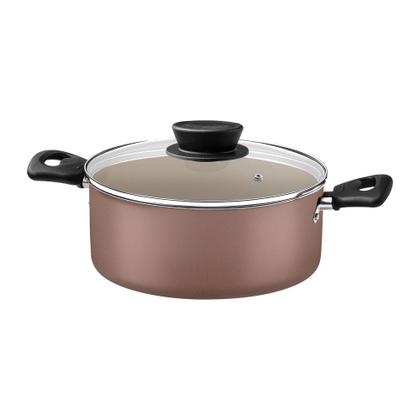 Imagem de Jogo de Panelas Tramontina Linz em Alumínio Antiaderente Starflon Max Mocaccino 10 Peças