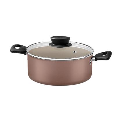 Imagem de Jogo de Panelas Tramontina Linz em Alumínio Antiaderente Starflon Max Mocaccino 10 Peças