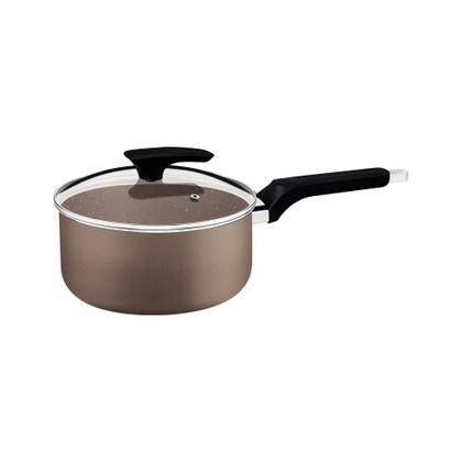 Imagem de Jogo de Panelas Tramontina Milazzo Alumínio Antiaderente Starflon Max Amêndoa 5 Peças