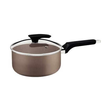 Imagem de Jogo de Panelas Tramontina Milazzo Alumínio Antiaderente Starflon Max Amêndoa 5 Peças