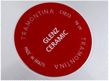 Imagem de Jogo de Panelas Tramontina Revestimento Cerâmico de Alumínio Vermelho 4 Peças Glenz