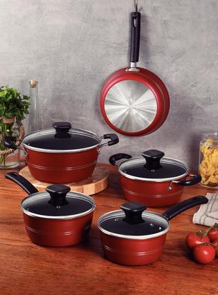 Imagem de Jogo de Panelas Tramontina Sicília Alumínio Antiaderente 5 Peças + Colher