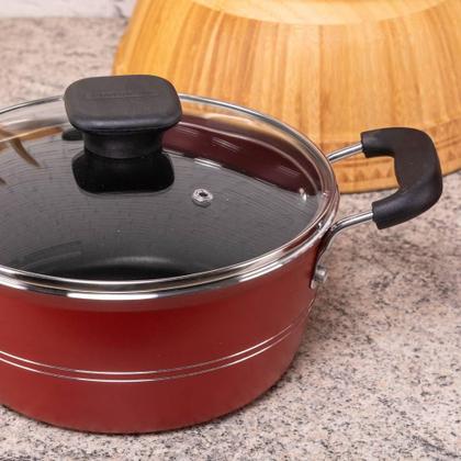 Imagem de Jogo de Panelas Tramontina Sicília Alumínio Antiaderente 5 Peças + Colher