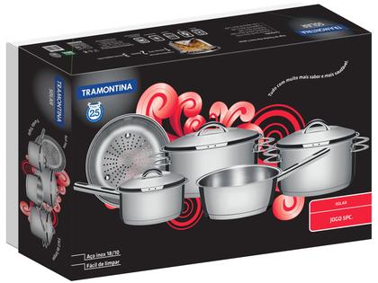Imagem de Jogo de Panelas Tramontina Solar 65510/560 Inox