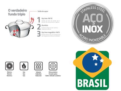 Imagem de Jogo de Panelas Tramontina Solar 65510/560 Inox