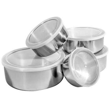 Imagem de Jogo de Panelas Tramontina Turim Alumínio 5 Peças e Conjunto de Tigelas inox 5 peças