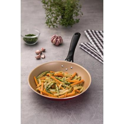 Imagem de Jogo de Panelas Tramontina Turim em Alumínio com Revestimento Interno e Externo em Antiaderente Starflon Max Vermelho 10 Peças