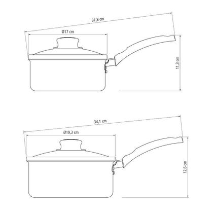 Imagem de Jogo De Panelas Tramontina Turim Vermelho 2 Peças