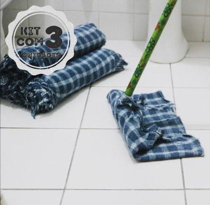 Imagem de Jogo de pano de chão com 3 unidades saco alvejado 65cm x 40cm