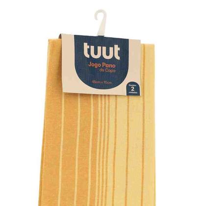 Imagem de Jogo de Pano de Copa 2 Peças Laranja/Marrom Tuut