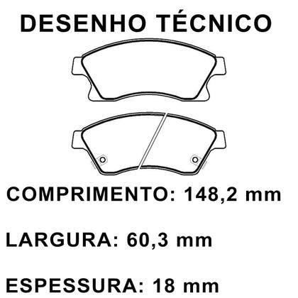 Imagem de Jogo de Pastilha de Freio Dianteira Cruze Sedan Hatch Sport6 2010 a 2016 Ecopads