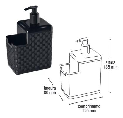 Imagem de Jogo de Pia e Cozinha Porta Detergente Rodo de Pia e Lixeira Kit 3 Peças)