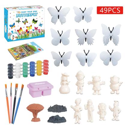 Imagem de Jogo de pintura de graffiti 3d de dinossauro pintado diy 56 peças conjunto de brinquedos infantis