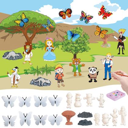 Imagem de Jogo de pintura de graffiti 3d de dinossauro pintado diy 56 peças conjunto de brinquedos infantis