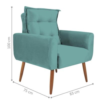 Imagem de Jogo de Poltronas Decorativas Park Veludo Verde Menta