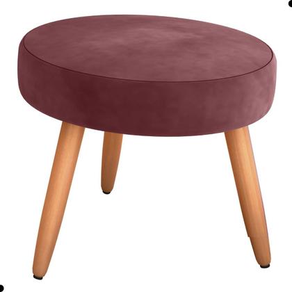 Imagem de Jogo de Poltronas e Puff Austin Veludo Vinho