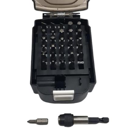 Imagem de Jogo de Pontas Bits para Parafusadeira Estojo Bateria 31pç Makita B-68317