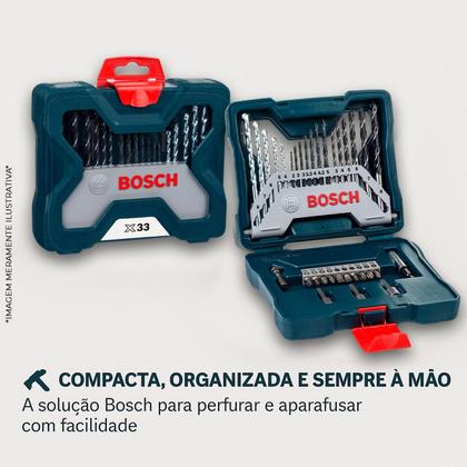 Imagem de Jogo De Pontas Bosch XLine Bits Brocas E Adaptadores Estojo Rígido Para Parafusadeiras E Furadeiras Perfuração e Fixação Em Madeira Metal Alvenaria