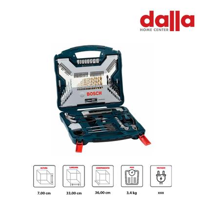 Imagem de Jogo De Pontas e Brocas Bosch X-Line Com 103 Peças e Maleta