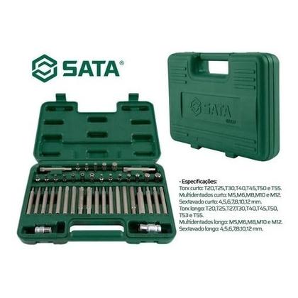 Imagem de Jogo de pontas hexagonais de 8mm com 42 peças sata st09327