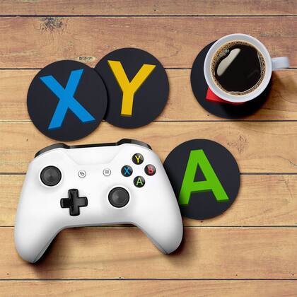 Imagem de Jogo de Porta Copos Botões de Controle ABYX - 4 peças