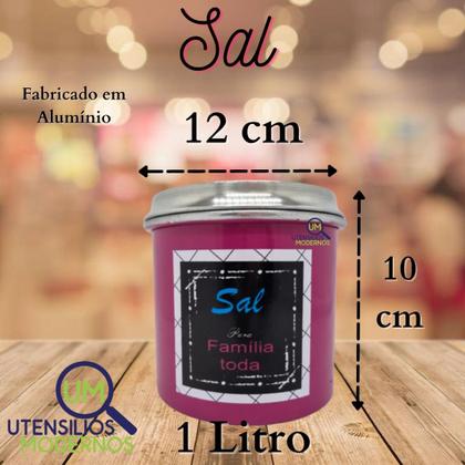 Imagem de Jogo de Porta Mantimentos em Alumínio 5 Peças Rosa Pink Família Decorado