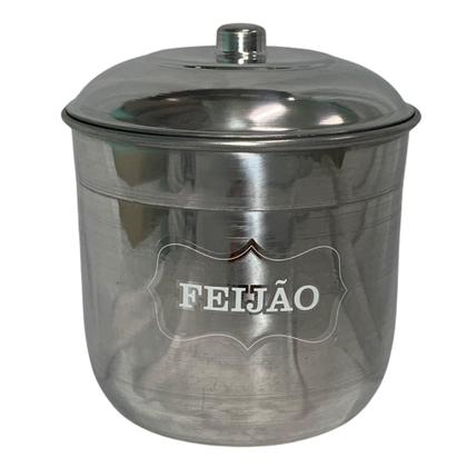 Imagem de Jogo de Porta Mantimentos Lata Potes Arroz 5 pecas em Alumínio