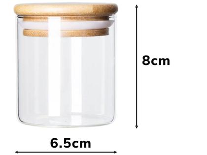 Imagem de Jogo de Potes de Vidro Brinox Redondo 180ml Ekko Lock & Stock 6 Peças