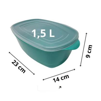 Imagem de Jogo De Potes Retangular Analeni Multiuso 5 Peças Com Tampa