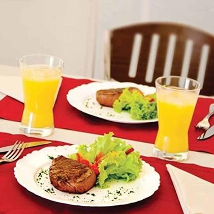 Imagem de Jogo De Prato Raso Branco Duralex Opaline Nadir Vidro Pétala 6 Unidades