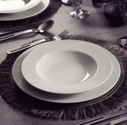 Imagem de Jogo de Pratos 12 Peças Tramontina Santorini Porcelana Mesa Jantar Elegante
