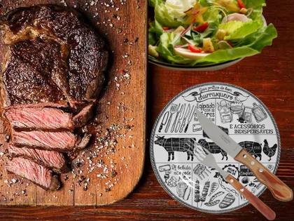 Imagem de Jogo de pratos churrasco raso com 6 peças - primeira linha
