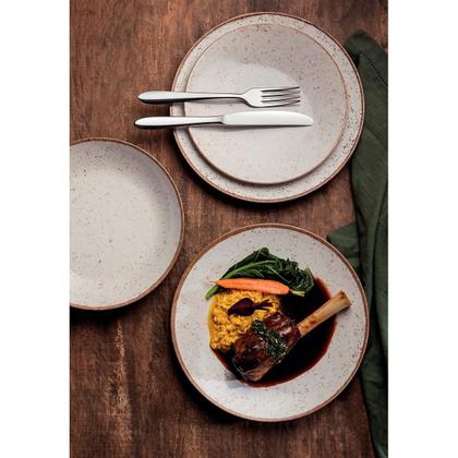 Imagem de Jogo de Pratos Fundo 6 Peças Rústico 22 cm Porcelana Decorada Tramontina