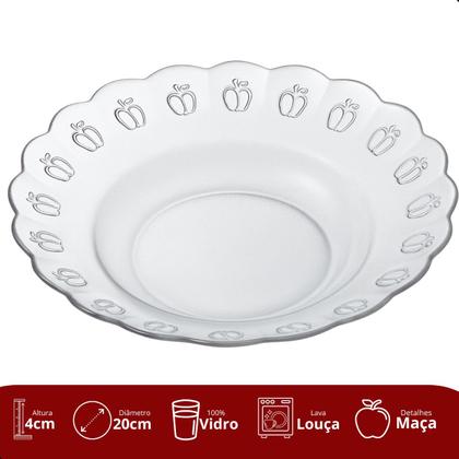 Imagem de Jogo De Pratos Fundos 12 Peças Em Vidro Para Almoço/Janta